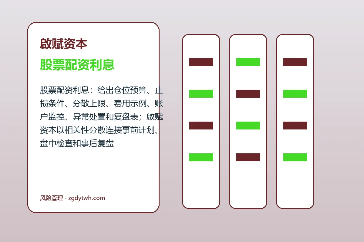 啟赋资本费用、账户与退出规则图解